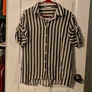 Striped Shirt Sleeve Button Down